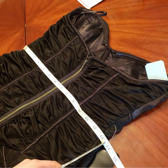 NWT BEBE Beaded Black Fringe Flapper Dress - Picture 11 of 13